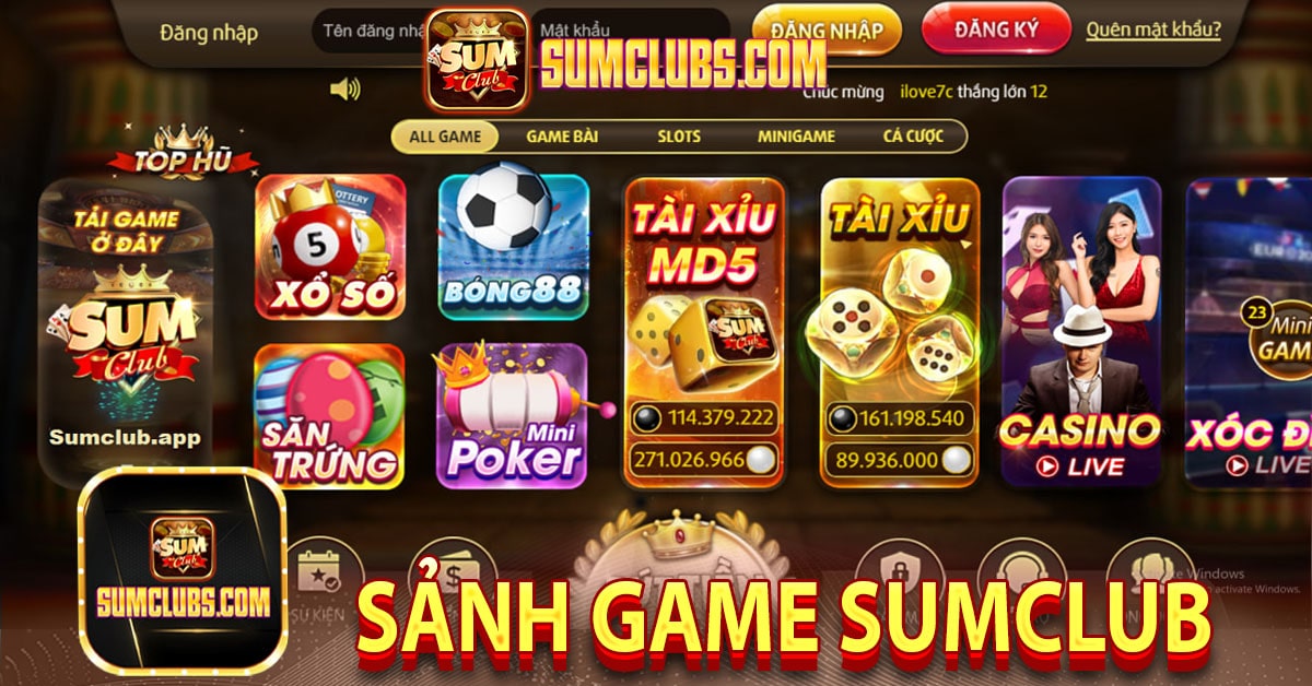 Tìm hiểu các sảnh game trực tuyến tại Sumclub